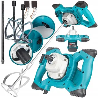 Rührgerät Rührwerk Mischer Betonmischer Mörtelrührer Rührquirl 6 Gang 2 x 120mm Rührstab