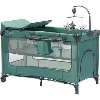 fillikid Baby-Reisebett »Capri« mit 2 Rollen; Inkl. Transporttasche, grün