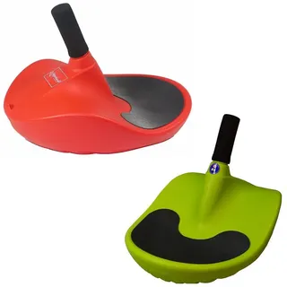 TOYTOYTOY 2 x Alpengaudi Zipfelbob Rodel Bob Schlitten mit Handgriff bis 100 kg (1 STK rot 1 STK grün)