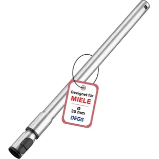 DEGG Teleskoprohr für Alle Miele Staubsauger 35mm mit Klicksystem Teleskopstange Teleskopstab Staubsaugerrohr Saugrohr Staubsauger Ersatzteile Premium-Qualität