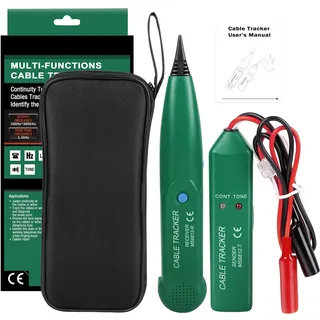 CJBIN Cable Tracker, Kabelgebrochen-Scanner, Multifunktions-Rasenmähroboter, Kabel-Tester für Netzwerkwartung, Telefonleitungstest, Durchgangsprüfung, LAN-Netzwerkkabel-Tester
