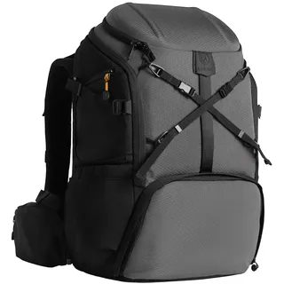 TARION Kamerarucksack Groß Kamera Fotorucksack: 2-in-1 SLR DSLR Rucksack mit Kameratasche Wasserdicht Kamera Umhängetasche Spiegelreflex 15,6 Zoll Laptopfach und Verlängerungsriemen(HX-XL,Grau)