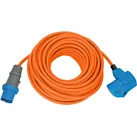 Brennenstuhl Camping CEE-Verlängerungskabel mit CEE-Stecker und Winkelkupplung inkl. Schutzkontakt-Kombisteckdose (25m Kabel in orange, 230V/16A, Einsatz im Außenbereich, Made in Germany)