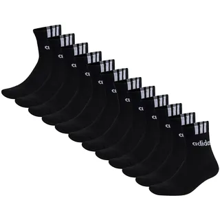 adidas Cushioned Sneakersocken 12er Pack Schwarz 40-42