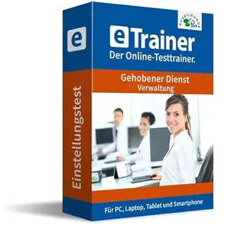 Einstellungstest Gehobener Dienst (Verwaltung) Prüfungspaket | Online-Trainer mit Logik-Buch | Aufgaben mit Antworten und Lösungswegen | Deutsch, Allgemeinwissen, Mathe, Logik ...