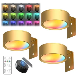 2025 New Magnetisches Mallicht Mit 13 Beleuchtungsmodi, USB Rechargeable Magnetisches Mallicht, Magnetische Bilderleuchte with Remote Control, Dimmable Timer Art Display Light (Gold*3)