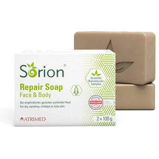 Sorion Repair Soap - Aufbauende Pflegeseife für sensible, gereizte, trockene und juckende Haut - 2 Stück à 100 g (200 g)