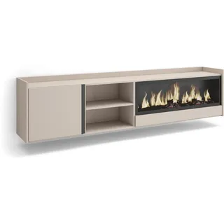 SKRAUT HOME Lowboard 212x50 cm Beige Holzwerkstoff