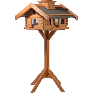 Dobar Vogelhaus Blockhaus Gipfel 84 cm x 78 cm x 53 cm Kiefer Braun FSC®