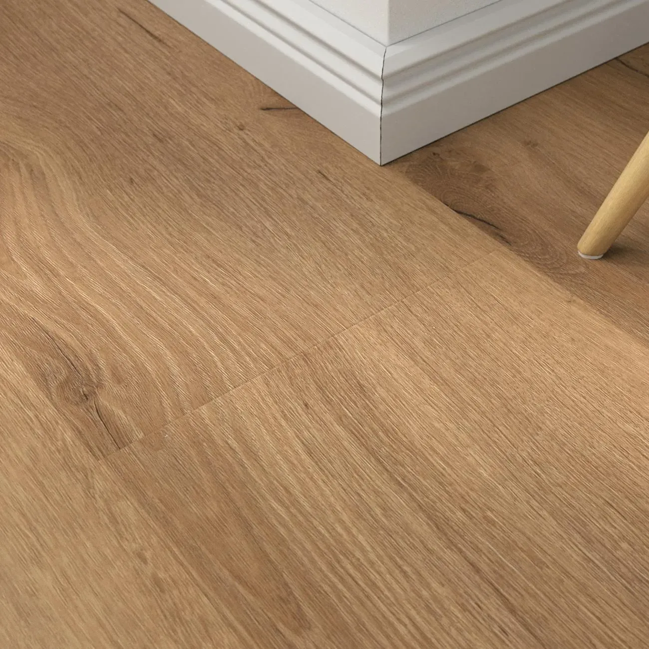 Klick-Vinyl Eiche Alpine Natur – inkl. Dämmung & Fußleisten