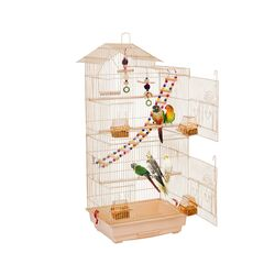 Yaheetech Cage Oiseaux Intérieur 46 x 35,5 x 99 cm avec Poignée avec 3 Jouets 4 Mangeoires 3
