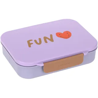 Lässig Brotdose Frühstücksbox BPA-frei mit herausnehmbarer Trennung/Bento-Lunchbox Little Gang Heart lilac