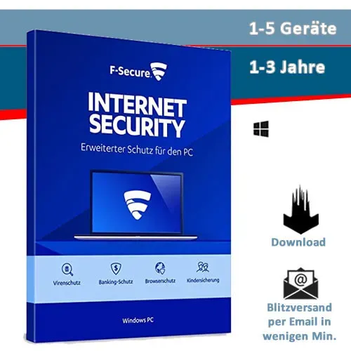 F-Secure Internet Security 2026, 1/3/5 Geräte - 1/2/3 Jahre, Download