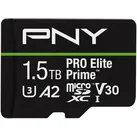 PNY microSD Pro Elite Prime 1.5TB (1500 GB, microSDXC, U3, UHS-I), Speicherkarte, Schwarz