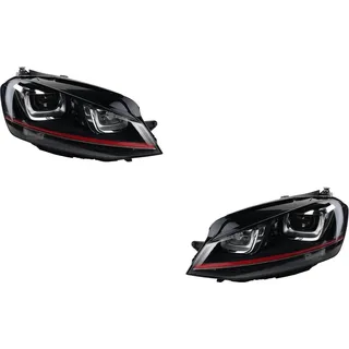 LOTT Set Johns, Scheinwerfer Satz passend für VW Golf VII (5G1/BA5) 08/12-12/16 Xenon Hauptscheinwerfer D3S H7 links + rechts