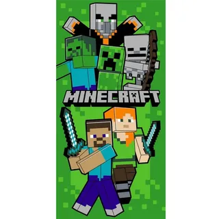 Aymax Minecraft Badetuch 70 x 140 cm grün