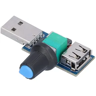 USB-Lüfter-Geschwindigkeitsregler-Modul, 2,5 V Bis 8 V, Effiziente Wärmeableitung, Geräuschloser Betrieb, Mini-USB-Lüfter für PC, Laptop, Schwarz