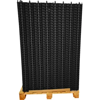 FORTENA Paddockplatte 208 Stück Rasengitter aus Kunststoff grün ode schwarz 60x40x4cm Rasengitterplatten Rasenwaben Bodenwaben Paddockplatten Sch... - Schwarz