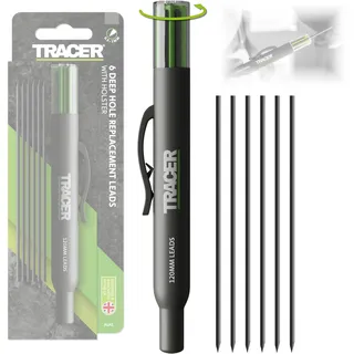 ox tools uk Tracer-Tieflochmarker Ersatzminenspender mit Ersatzminen x 6. (einschließlich 4x 2B Dark Graphite-Ersatzminen und 2x gelben Alternativminen)