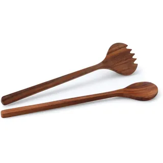 Continenta Salatbesteck,, Braun, Holz, 36 cm, Kochen, Küchenhelfer, Salatbesteck