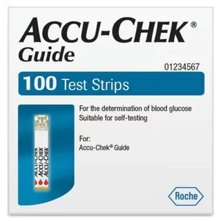 ACCU Chek Guides - 100 Streifen für Kontrolle Blutzucker - accucheck (4x25 Streifen)