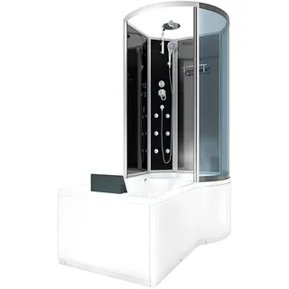 AcquaVapore Kombination Badewanne Dusche K50-L30 Duschtempel 170x100 cm