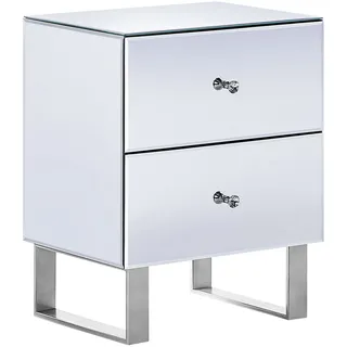 Beliani Nachtschrank Nesle 48 x 60 x 60 cm Silber
