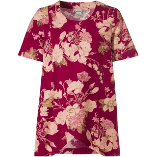 Baumwoll-Mix-Bluse, Druck dunkelrot, 48