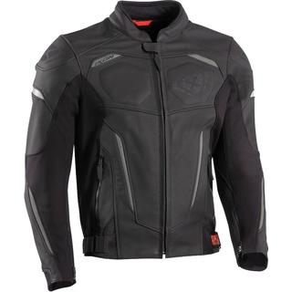 Ixon Ceros Motorrad Lederjacke, schwarz-grau, Größe M für Männer