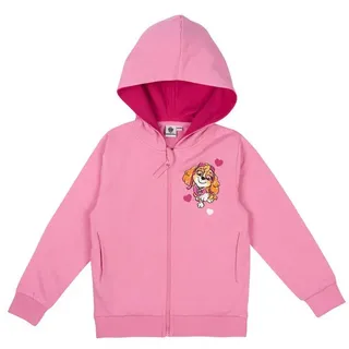 Paw Patrol Sweatjacke Kapuzenpullover mit Reißverschluss Hoodie rosa - Gr.: 122-128