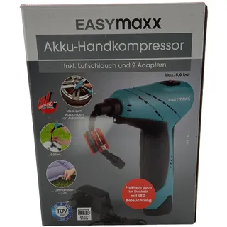 EASYmaxx Akku-Handkompressor Luftpumpe Luft Reifen Ball Notfall Camping Urlaub