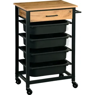 KESPER Küchenwagen, mit 4 Kunststoffbehältern