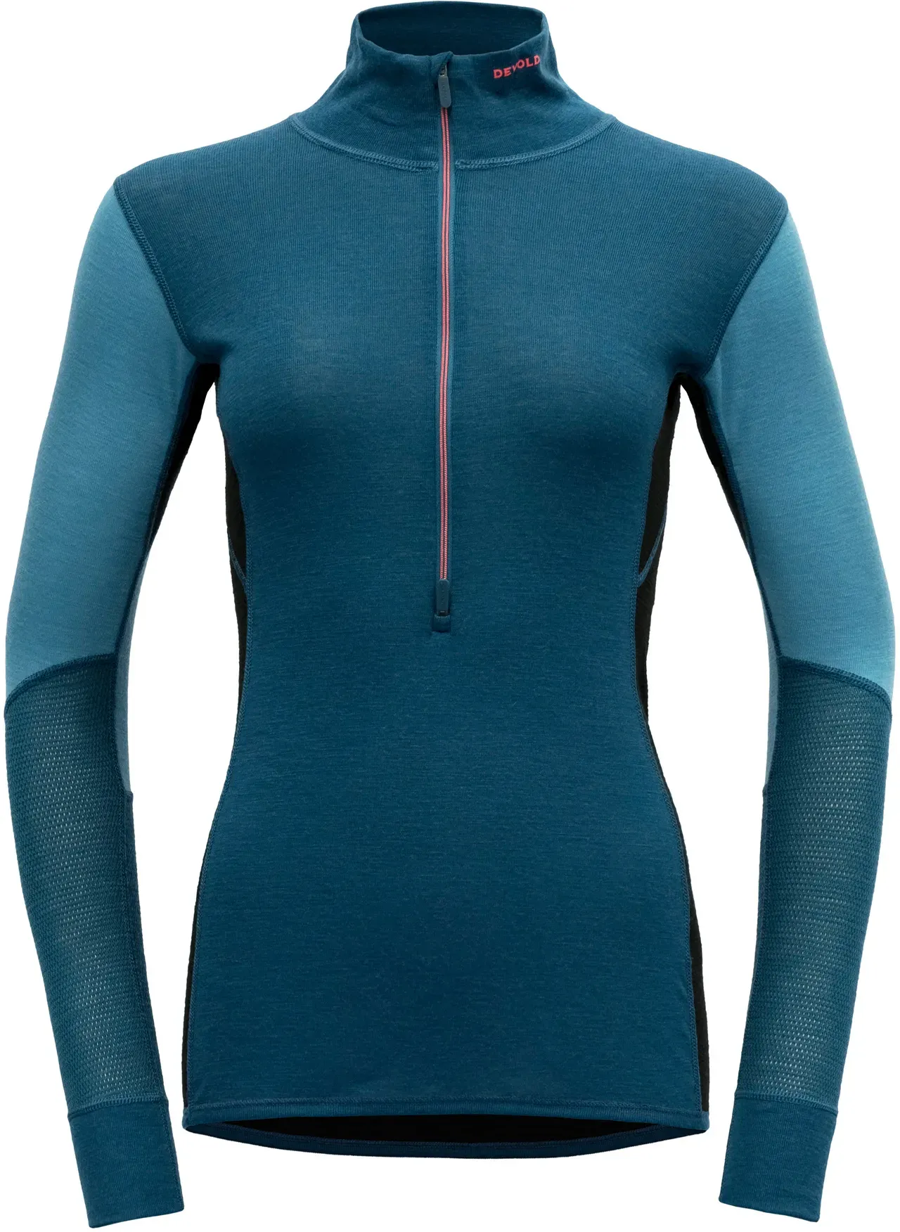 DEVOLD WOOL MESH 190 ZIP NECK WMN - Damen Funktionsunterhemd blau - S