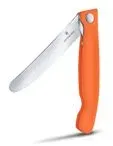 Victorinox Picknickmesser 11 cm | Kompaktes Klappmesser mit Wellenschliff für unterwegs Orange