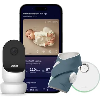 Owlet Dream Sock + Cam 2 - Medizinisch zertifiziertes Baby-Pulsoximeter mit Babyphone 1 St
