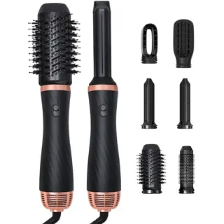 ZOYDP 6 in 1 Hairstyler, Airstyler mit Rotierende Warmluftbürste, Rundbürstenföhn, Ionen Haartrockner, Lockenbürste Warmluft, Airflow Lockenstab Automatisch für Trocknen, Glätten, Volumen, Locken