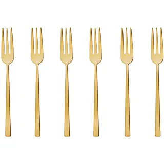Sambonet Set 6 Kuchengabeln, Edelstahl/PVD Gold - 52762GA5 [SP]