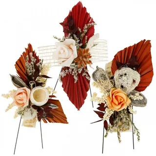Trockenblume Trockenblumen Grabauflagen Mix Natur Look, Trauerfloristik Exoten, Viana, Höhe 23 cm