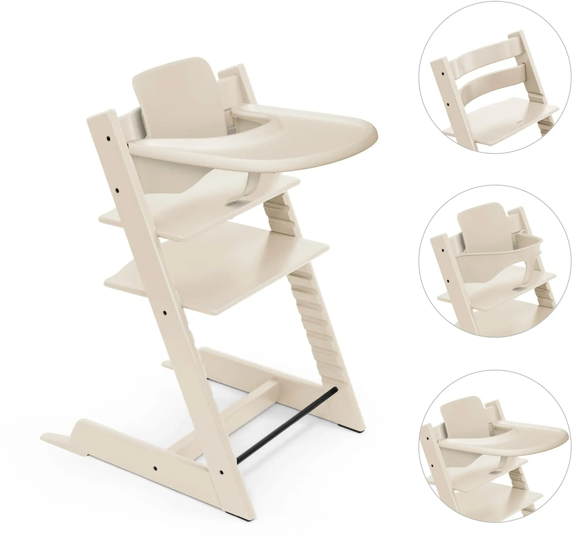 Stokke® Tripp Trapp® Bundle Treppenhochstuhl inklusive Babyset & Tray, weiss