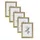 Woltu Bilderrahmen 18x24cm 5er Set Fotorahmen Holzrahmen mit Passepartout zum vertikalen oder horizontalen Aufhängen/Aufstellen Posterrahmen Collage Gold Wanddeko Gold
