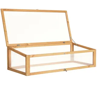 Tectake tectake® Frühbeet Aufsatz aus Holz, witterungsbeständig, 115 x 53 x 34 cm