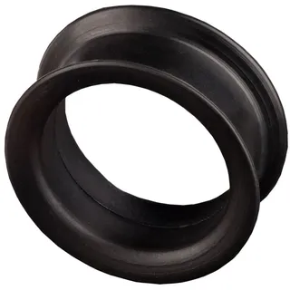 viva-adorno Plug 1 Stück Tube Flesh Tunnel Silikon Ohr Piercing XXL, flexibel groß Größe 4 bis 44mm schwarz 18mm