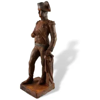 Aubaho Dekoobjekt Skulptur Napoleon Garten Figur Statue Eisen Rost Dekoration 57cm Antik