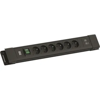 Bachmann Steckdosenleiste 6xUTE 2 m Schwarz 1 St.