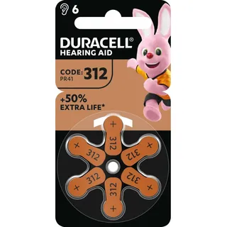 Duracell 312 (PR41) B6 Hörgerätebatterie ZA 1.45 V 1 St. 160 mAh Zink-Luft
