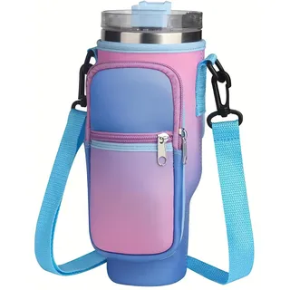 Tragetasche für Stanley Cup 40oz, Stanley Cup Accessories, Stanley Quencher Zubehör Für Stanley Cup Travel Mug, Stanley Cup Tasche mit Verstellbaren Schultergurten, Reisen, Camping (Lila)