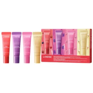 Laneige Mini Lip Glowy Balm Set - Feuchtigkeitsspendender und glänzender Lippenbalsam in 4 Geschmacksrichtungen