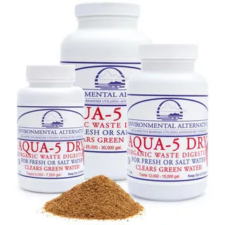 Aqua-5 Dry Hochkonzentrierte Teich & Filterbaktieren 280 g | Für Koiteich, Gartenteich, Schwimmteich, Aquarium für klares Wasser + Einer biologischen Filterung ausreichend bis zu 150.000 L Maxi-Dose