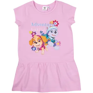 UNITED LABELS Paw Patrol Kleid für Mädchen - Adventure Awaits! Skye & Everest Kleidchen mit kurzen Ärmeln Rosa (DE/NL/SE/PL, Numerisch, 110, 116, Regular, Rosa) - 110-116