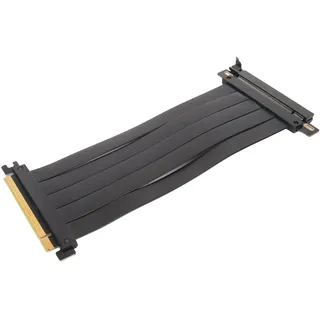 PCIE 4.0 X16 Extender Riser-Kabel, Flexibler Hochgeschwindigkeits-GUP-Riser-Adapter, Hohe Abschirmung, 180-Grad-PCIE 4.0-Verlängerungskabel für Grafikkarte (Schwarz)